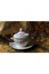 Home Tableware & Barware | Antique European Porcelain Sauce Tureen & Stand- 2 Pieces C1860 - FM67284
