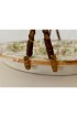 Home Tableware & Barware | Vintage 1950s Chintz Pattern Divided Dish With Rattan Handle, Made in Japan - MR34232