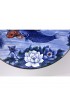 Home Tableware & Barware | Vintage Hand-Painted Koi Fish and Lotus Flowers Large Plate - JH37363