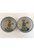 Home Tableware & Barware | Vintage Hand Painted M. A. Hadley Pottery Bowls & Lidded Mustard Jar - Set of 3 - AD93075