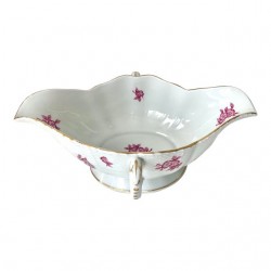 Home Tableware & Barware | Vintage Herend Chinese Bouquet Raspberry Pink Sauce Boat - XA45617