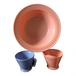 Home Tableware & Barware | Vintage Moderntone Painted Glass Sugar, Creamer & Bowl - Set of 3 - US13089