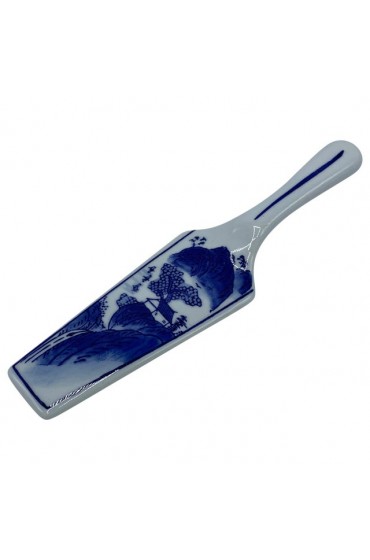 Home Tableware & Barware | 1980s Chinoiserie Blue and White 'Blue Willow' Cake Server - SD38675