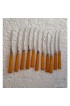 Home Tableware & Barware | Butterscotch Yellow Bakelite Filet Fish Knives - Set of 11 - IA28444