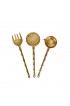 Home Tableware & Barware | Vintage Bamboo Design Solid Brass Cooking Utensils Wall Hanging Kitchen Decor - - Set of 3 - MY93714