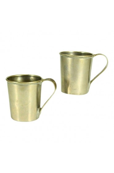 Home Tableware & Barware | 1800s Civil War Era Britannia Metal or German Silver Mugs- a Pair - EZ96115