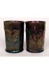Home Tableware & Barware | 1910s Northwood Amethyst Carnival Glass Singing Birds Tumblers - a Pair - XJ01854