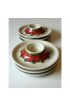 Home Tableware & Barware | 1970s Vintage - Ceramic Marked German Egg Cups in the Flower Power Decor of the 70s, Set of 6 - DS55286