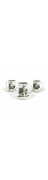 Home Tableware & Barware | 1979 Fitz & Floyd Variations Owl Mug & Plate Set - 6 Pieces - XV64334