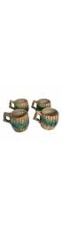 Home Tableware & Barware | 1989 Fitz & Floyd Fern Grotto Ceramic Tankard Mugs - Set of 4 - TO64157