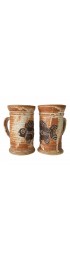 Home Tableware & Barware | 1990s Vintage Handmade Fish Motif Art Pottery Mugs - a Pair, Signed - MW17823