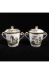 Home Tableware & Barware | 19th Century English Spode Porcelain Chocolate Cups & Covers Hand Painted En Grisaille - 4 Pieces - VK33496