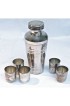 Home Tableware & Barware | Art Deco Silver Cocktail Shaker & Cups - Set of 6 - MB19094