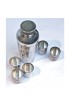 Home Tableware & Barware | Art Deco Silver Cocktail Shaker & Cups - Set of 6 - MB19094