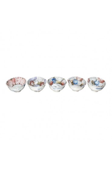 Home Tableware & Barware | Ceramic Gilt Japanese Sake Cups or Miniature Salt Bowls a Set of Five - Japan - RV79756