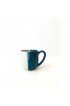 Home Tableware & Barware | Contemporary FisheyeCeramics Handmade Teal & Light Gray Mug - SI36196