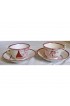 Home Tableware & Barware | Copper and Pink Lusterware Cups & Saucers - a Pair (4 Pieces) - AQ19739