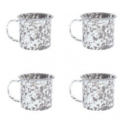 Home Tableware & Barware | Crow Canyon Home Splatterware Mugs 12 oz. in Grey & White Marble - Set of 4 - IQ67788