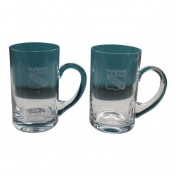 Home Tableware & Barware | Early 21st Century Tiffany & Co. Crystal Ny Rangers Beer Mugs - a Pair - AW88744