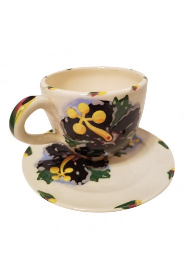 Home Tableware & Barware | Hand Painted Folk Art Style Cup and Saucer - RE96938