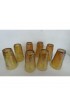 Home Tableware & Barware | Indiana Harvest Grape Style Amber Carnival Glass Set of 8 Tumbler Cups - DW56494