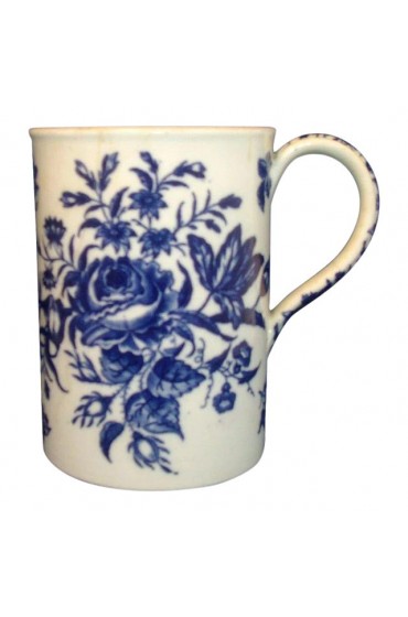 Home Tableware & Barware | Large 18th Century Worcester Dr. Wall Blue and White Porcelain Tankard Mug - CP74671