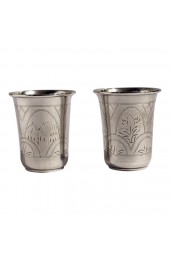 Home Tableware & Barware | Late 19th Century Russian Village Scene Engraved Silver Cups - DX05279