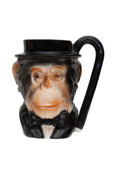 Home Tableware & Barware | Mid Century Vintage English Chimpanzee Toby Style Mug - MG04315