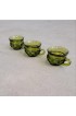 Home Tableware & Barware | Vintage Bartlett Collins Green Thumbprint Cups- Set of 3 - FU95677