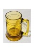 Home Tableware & Barware | Vintage Set of 6 Hazel Atlas Continental Can Company Amber Brown Beer Pressed Glass Stein Mug - QE34506