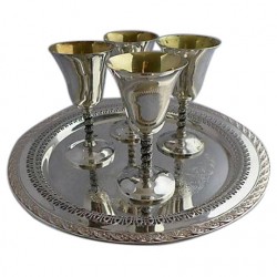 Home Tableware & Barware | Vintage Silver Plated Stem & Tray - Set of 5 - DW29973