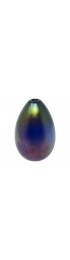 Home Decor | 1988 Maytum Studio Iridescent Cobalt Hand Blown Glass Oil Lamp / Bud Vase - AL93541