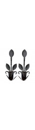 Home Decor | Antique Victorian Wrought Iron Foliage Wall Hanging Candle Sconces - a Pair - CV42278