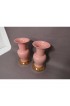Home Decor | C. 1980s Hollywood Regency Style Palace Floor Vases on Brass Stands - a Pair - ET04089