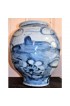 Home Decor | Chinoiserie Blue and White Abstract Lotus Vase - IN83479