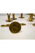 Home Decor | Circa 1950 Grouping of 11 Swedish Ystad Metall Brass Candleholders - MW39049
