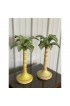 Home Decor | Coastal Italian Palm Tree Candle Holders-Pair - DB30450
