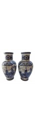 Home Decor | Delfts Blue Windmill Ginger Jar Ceramic Vases - Set of 2 - ZK17372