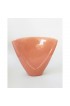Home Decor | Extra Large Vintage 80s Modern Embossed Pink Triangular Vase - ZY43860