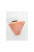 Home Decor | Extra Large Vintage 80s Modern Embossed Pink Triangular Vase - ZY43860