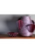 Home Decor | Fanned Out Small Bulbous Sisal Vase Lilac & Lilac Fans - YR08500