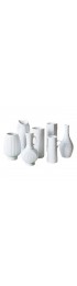 Home Decor | German White Porcelain Vases, Set of 7 - TO52399