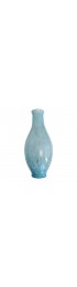 Home Decor | Giant Murano Vase Aqua Blue With Gold Flakes Vintage - FO90714