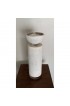 Home Decor | Global Views Organic Modern Mango Wood Lucite and Nickel Large Pillar Candleholder - UK57259