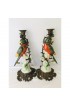 Home Decor | Large Chinese Parrots With Brass Candleholder - a Pair - FS68469