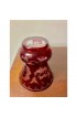 Home Decor | Late 19th Century Czech Hand Cut to Clear Cranberry Glass Vase With Animal Motive - TD19198