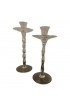 Home Decor | Late 20th Century Transitional Glass Candlesticks - a Pair - HE64770