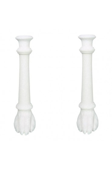 Home Decor | Lion Foot Solid Marble Candlestick Holder, Matching Pair - LI25639