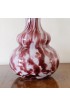 Home Decor | Mid 20th Century Purple and White Marbled Art Glass Vases - a Pair - XU26125
