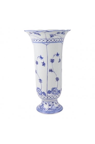 Home Decor | Mimi Procelain Vase in White/Blue, Large - SY97976